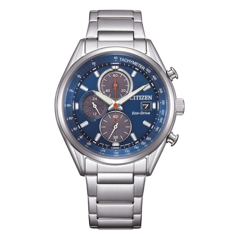 CITIZEN CRONOGRAFO  ECO DRIVE ACCIAIO