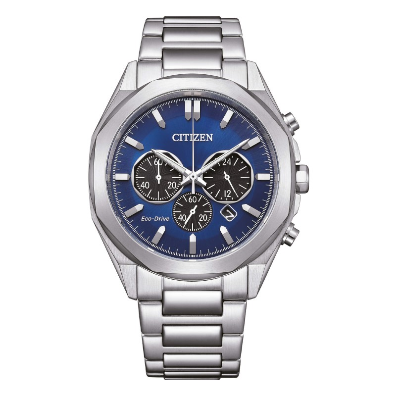 CITIZEN CRONOGRAFO  ECO DRIVE ACCIAIO